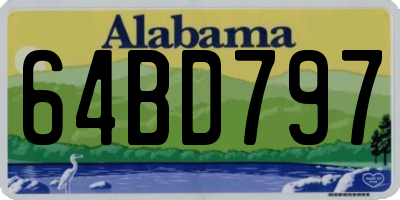 AL license plate 64BD797