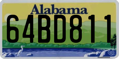 AL license plate 64BD811