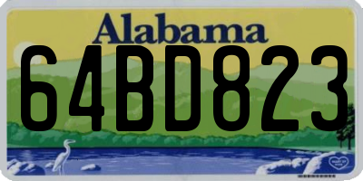 AL license plate 64BD823