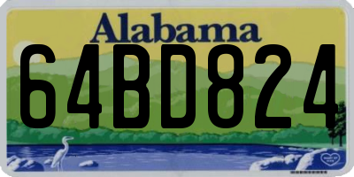 AL license plate 64BD824