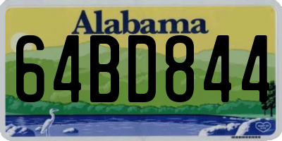 AL license plate 64BD844