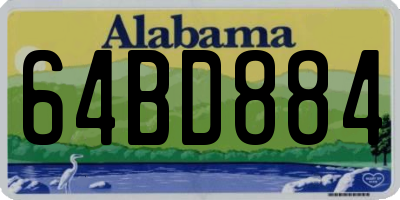 AL license plate 64BD884