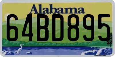 AL license plate 64BD895