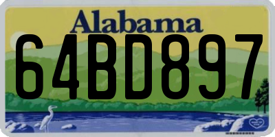 AL license plate 64BD897