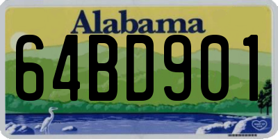 AL license plate 64BD901