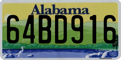AL license plate 64BD916