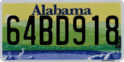 AL license plate 64BD918