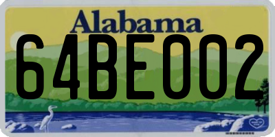 AL license plate 64BE002