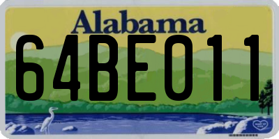 AL license plate 64BE011