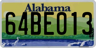 AL license plate 64BE013