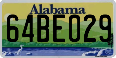 AL license plate 64BE029