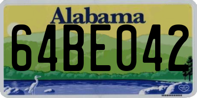 AL license plate 64BE042