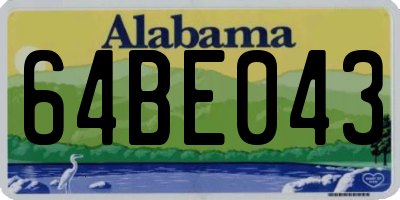 AL license plate 64BE043