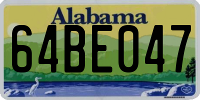 AL license plate 64BE047