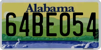 AL license plate 64BE054