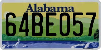 AL license plate 64BE057