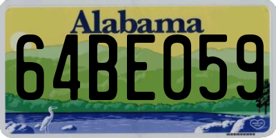 AL license plate 64BE059