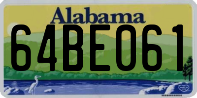 AL license plate 64BE061