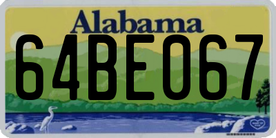 AL license plate 64BE067