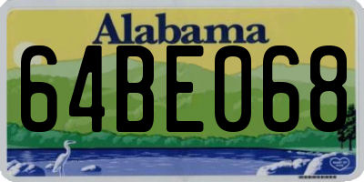 AL license plate 64BE068