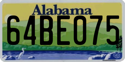 AL license plate 64BE075