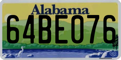AL license plate 64BE076
