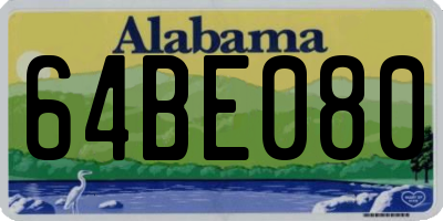 AL license plate 64BE080
