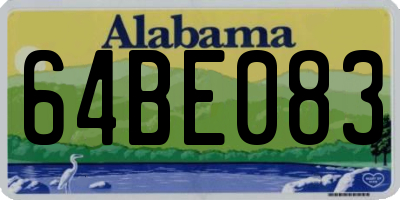 AL license plate 64BE083