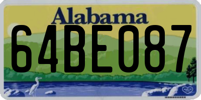 AL license plate 64BE087