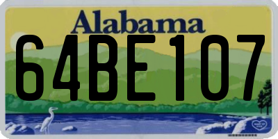 AL license plate 64BE107