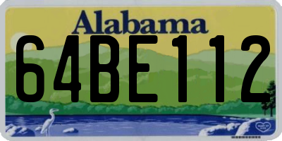 AL license plate 64BE112