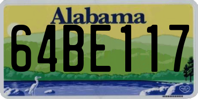 AL license plate 64BE117