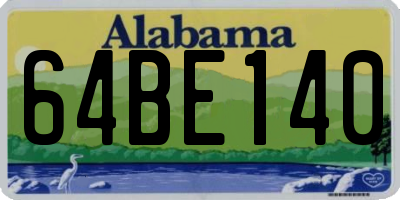 AL license plate 64BE140