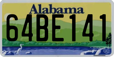 AL license plate 64BE141