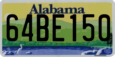 AL license plate 64BE150