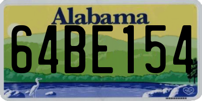 AL license plate 64BE154