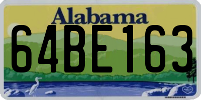 AL license plate 64BE163
