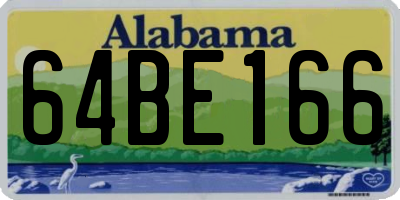 AL license plate 64BE166