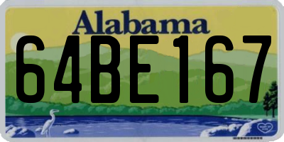 AL license plate 64BE167