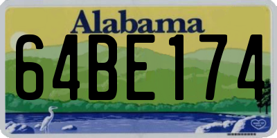 AL license plate 64BE174