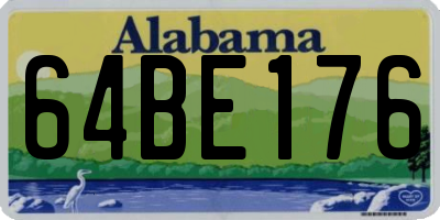 AL license plate 64BE176