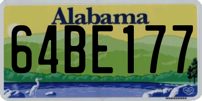 AL license plate 64BE177