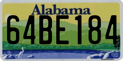 AL license plate 64BE184