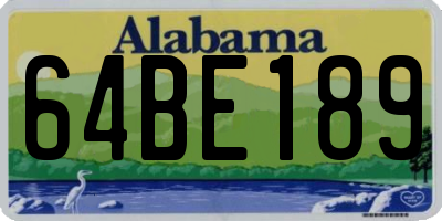 AL license plate 64BE189