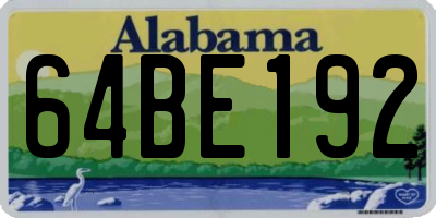 AL license plate 64BE192