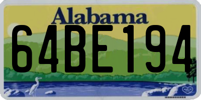 AL license plate 64BE194