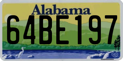 AL license plate 64BE197