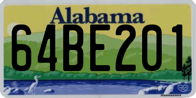 AL license plate 64BE201