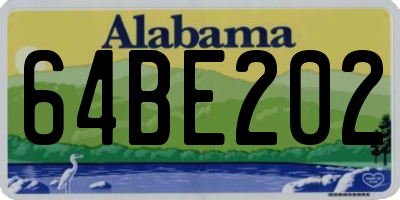 AL license plate 64BE202
