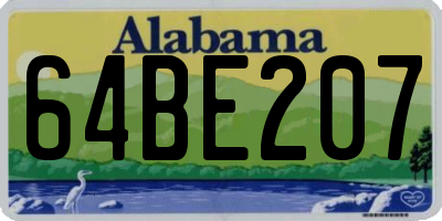 AL license plate 64BE207